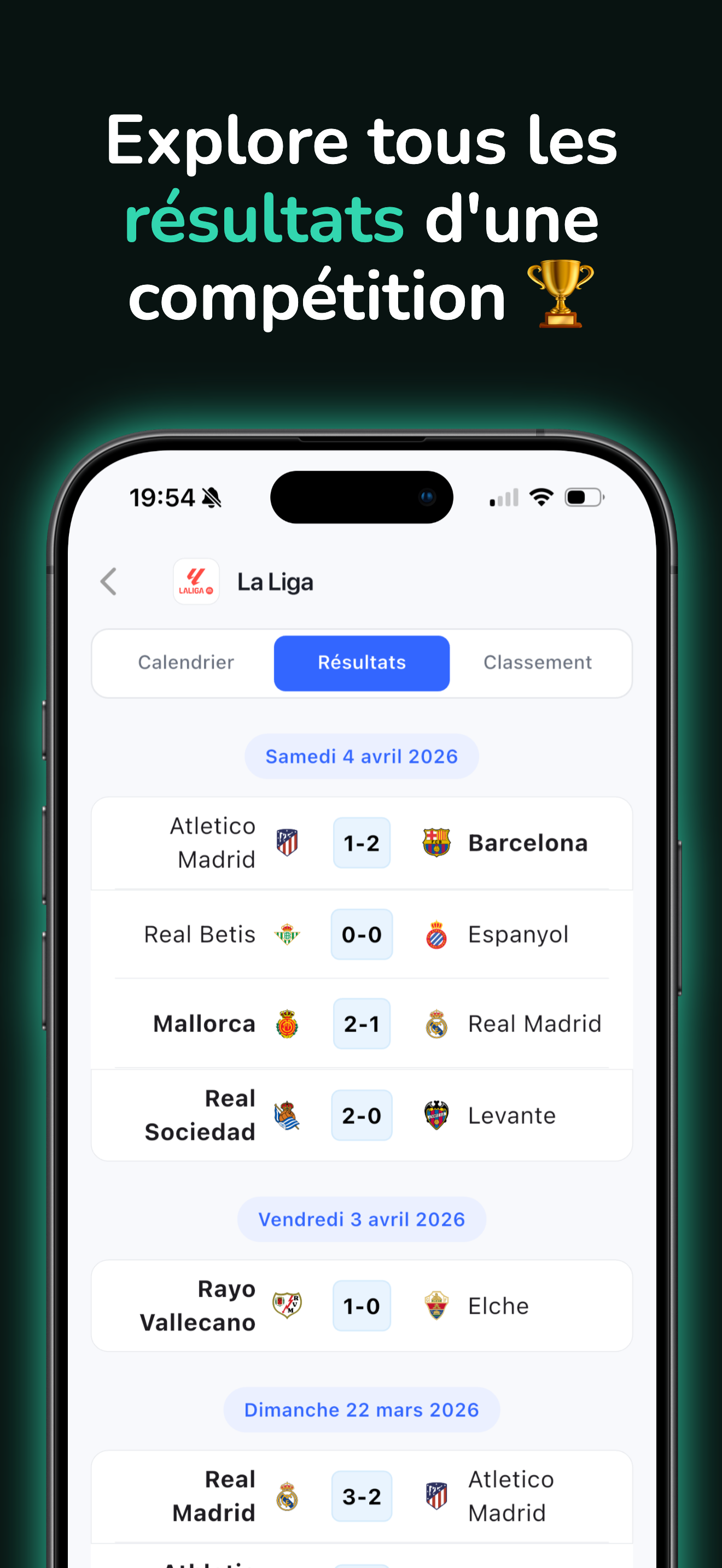 Live Goals scores en direct